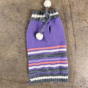 Purple and Grey Dog Sweater XXS